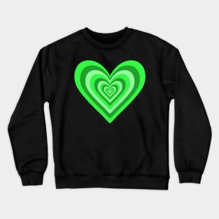 Frog Green Expanding Hearts Crewneck Sweatshirt